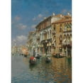 thumbnail image 2 of Rubens Santoro 14x18 Gold Ornate Wood Frame and Double Matted Museum Art Print Titled - Gondolas on the Grand Canal, Venice, 2 of 4