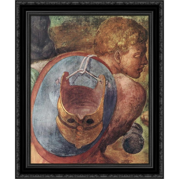 The Conversion Of Saul detail 20x23 Black Ornate Wood Framed Canvas