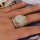 thumbnail image 1 of Anillo de aleación para hombre, repleto de diamantes, de gran tamaño y con un toque dominante., 1 of 5