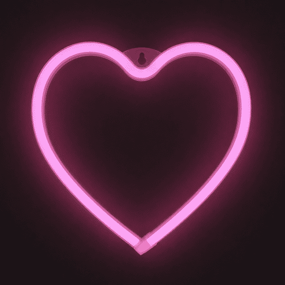Valentines Day Decoration Heart Neon Sign Pink LED Lighted Heart for Wall Girl's Room Mothers Day Valentines Day Party Birthday Home Decor