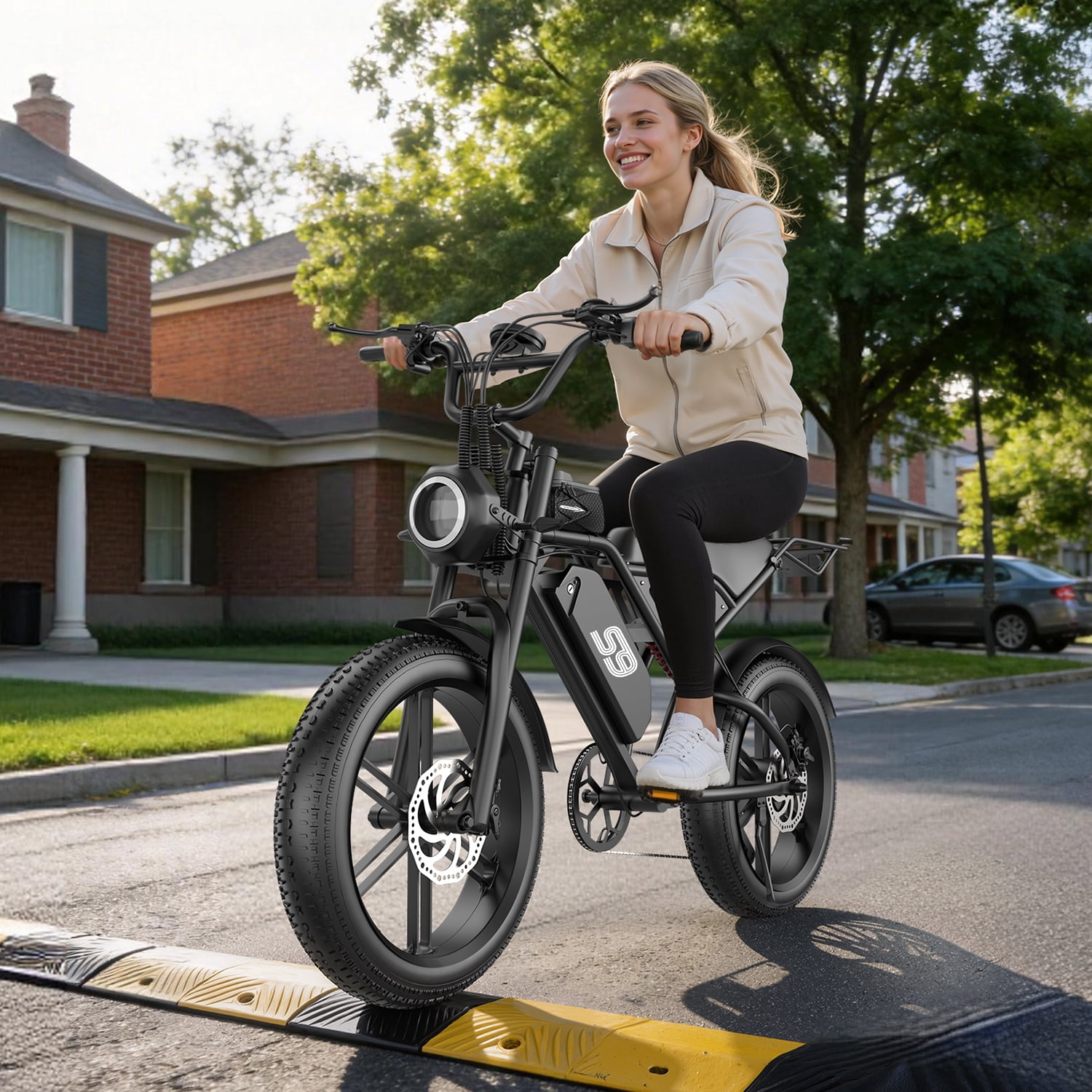 Electric Bike for Adults, 2500W Peak - 30MPH Electric Mountain Bike, 48V20AH Battery,90Miles Max Range Electric Snow Bike UL2849 Certified, 20'' X 4'' Fat Tire All-Terrain E-Bike