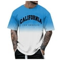 thumbnail image 1 of Playeras De Algodon Para Hombre, Camiseta Informal Retro Con Estampado Parcial De Letras Para El Día Del Padre, Cuello Redondo, Manga Corta, Primavera Y Verano, 1 of 6