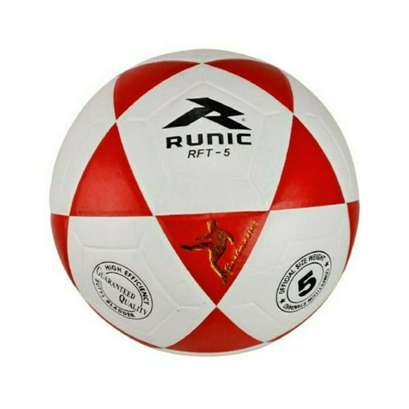 Balón de Fútbol Runic RFT5 Cuero tamaño 5 rojo/blanco