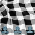 thumbnail image 5 of Bare Home Flannel Duvet Cover Set - 100% Flannel Cotton - Double Brushed - Twin/Twin XL, Buffalo Plaid - White/Black, 5 of 9