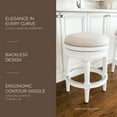 thumbnail image 2 of Maven Lane Pullman Backless Bar Stool in Alabaster White Finish w/ Cream Fabric Upholstery, 2 of 6