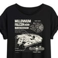 thumbnail image 3 of Star Wars - Millennium Falcon Schematic - Women's Oversized Tee, 3 of 5