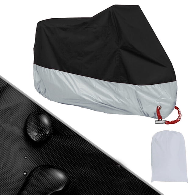 unbranded Funda Para Motocicleta Plateada Resistente Al Agua Con Bolsillo De Almacenaje Universal