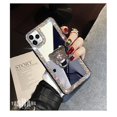 thumbnail image 1 of Funda de teléfono de silicona con anillo de oso 3D transparente de cristal brillante de lujo para iPhone 14, 12 Pro Max, 13 MiNi, 11, X, S, XR, 7, 8 Plus, SE Fivean unisex, 1 of 2