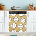 thumbnail image 4 of Magnetic Dishwasher Stickers Baseball Print Kitchen Dishwasher Cover Sticker, Panel Decal Home Cabinet Appliances Stickers 20in W x 26in H Home Decor, 4 of 5