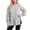 Grey, variant on GPOECD Refers To Long Sleeve Top Solid Color Slit Round Neck Headless Hoodie Grey,M
