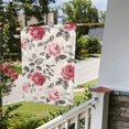 floral wallpaper Double sided outdoor garden flag, courtyard