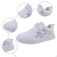 thumbnail image 6 of enyan Girls Sneaker Athletic Slip On Sneakers Comfortable Bungee Girls Athletic Shoes (Toddler/Little Kid/Big Kid) Pink,3, 6 of 7