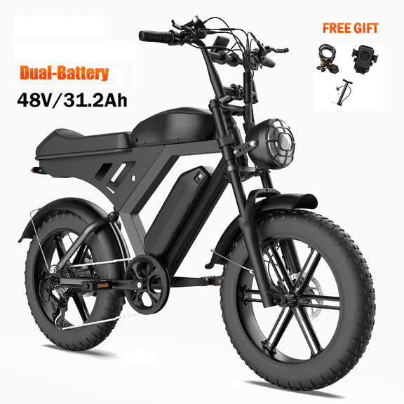 MOVCAN V30 MAX Electric Bike for Adults,750W 28MPH,48V 31.2AH Battery,Up to 60Mile Dual Hydraulic Brake,20" Fat Tire,7-Speed Ebike UL2849