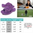 thumbnail image 6 of Women's Arch Support Diabetic Slippers Memory Foam House Shoes Orthotic Heel Cup Arthritis Edema Slippers with Adjustable Strap, Purple 9.5/10.5, 6 of 6