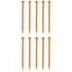 thumbnail image 1 of Eigraketly 10 piezas de tienda de campaña para montañismo, clavos de tierra de plástico roscado de 26cm, pinchos para exteriores de alta carpas Naranja  10 piezas, 1 of 6