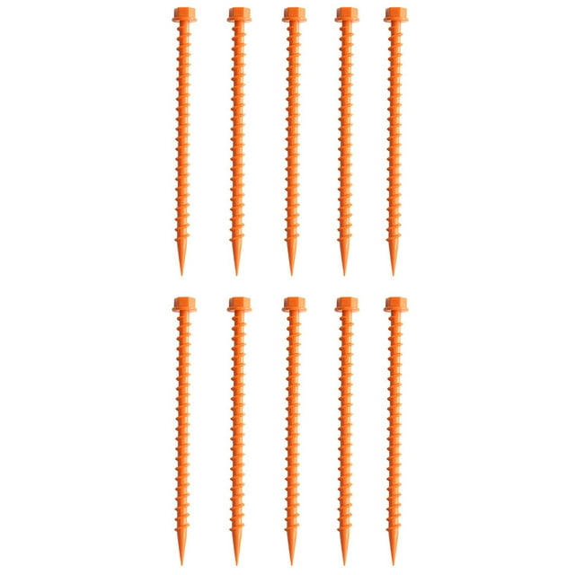 Clavos de tierra de plástico Toystoory 10 piezas 26cm Naranja