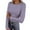 Pink, variant on Women's Long Sleeve Shirts Crew Neck Rib Knit Slim Fit Tops Basic Tee Striped Fall Casual Underscrubs Layer T-Shirt Pink S