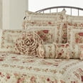 thumbnail image 3 of Heirloom Rose 11-Piece Queen Bed Set, Vintage Floral Quilt with Bedskirt, Shams & Pillows, 3 of 5
