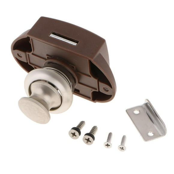 Push Button Cabinet Latch Child Safety Push Latch Knob Locks for Drawer Cupboard Door, Patio, Closet, Shower Sliding Doors, Shutter Locks