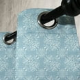 thumbnail image 3 of Ambesonne Antique Grommet Curtain, Retro Revival Curly Flower, 50" x 96", Bluegrey and White, 3 of 6