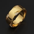 thumbnail image 2 of Men'S Golden Micro-Inlaid Ring Men Ring Crystal Ring,9, 2 of 5