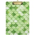 thumbnail image 1 of FMSHPON Abstract Green Scales Glitter Clipboard Hardboard Wood Nursing Clip Board and Pull for Standard A4 Letter 13x9 inches, 1 of 7
