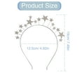 thumbnail image 3 of Star Halo Crown Crystal Headband Mary Alloy Rhinestone Pearls Bridal Hair Band Goddess Tiara Headpiece  for Women Wedding Engagement Costume Cosplay Party, 3 of 9