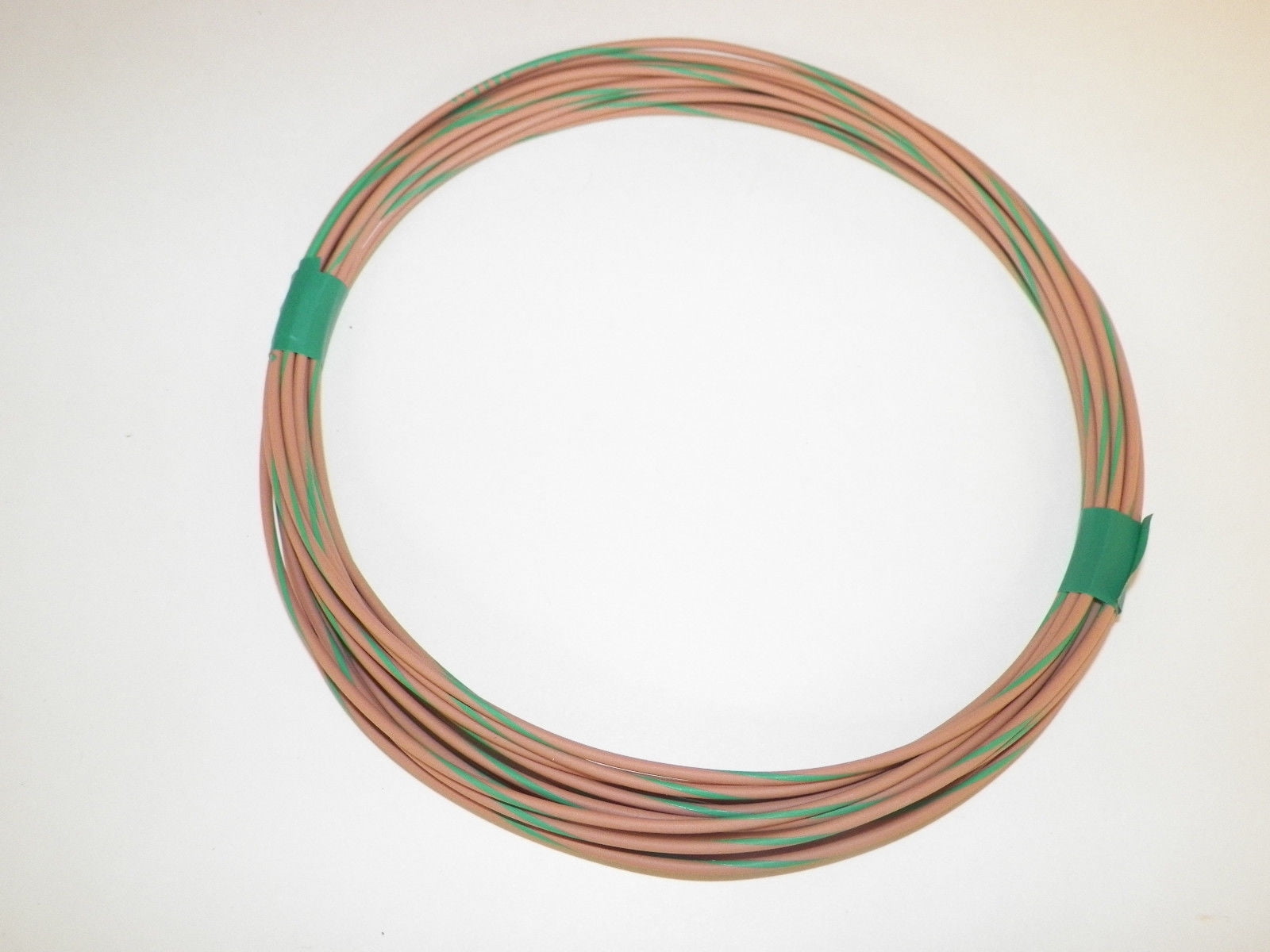 GREEN AUTOMOTIVE  WIRE 18 GAUGE HIGH TEMP GXL  25 FEET STRIPED AVAILABLE