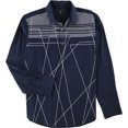 thumbnail image 1 of Alfani Clifton Line - Camisa con botones para hombre, color azul, grande, 1 of 1
