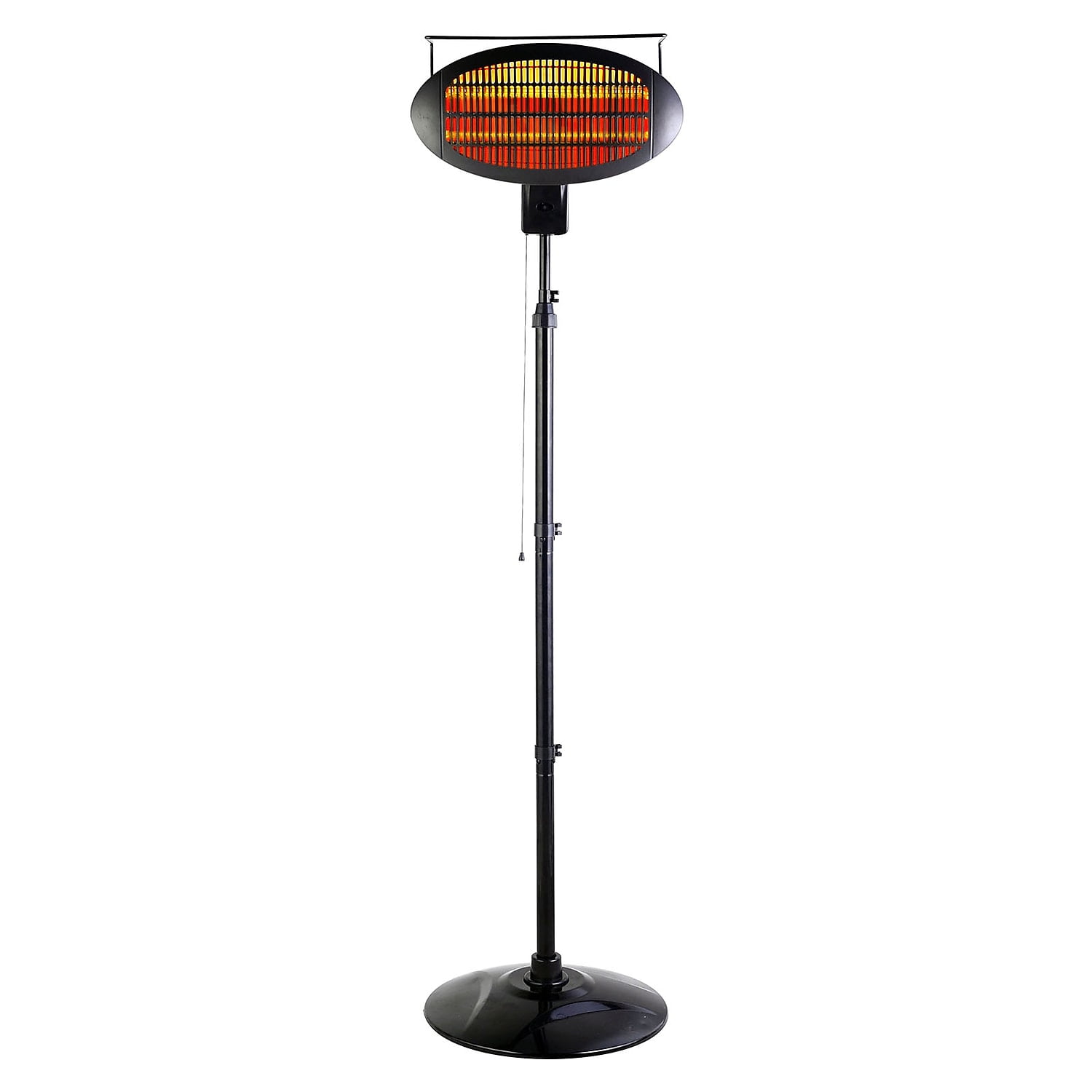 EAST OAK Infrared Patio Heater – 1500W, Portable Tower, Nanocrystal Glass, IP65 Waterproof, Remote, 3 Heat Settings