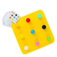 thumbnail image 2 of Tablero ocupado juguete sensorial juguete de viaje juguete educativo regalo tablero sensorial, tornillos tapa de botella para niños, niños pequeños, Amarillo, 2 of 8