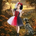 thumbnail image 6 of KAUOD Girls Halloween Party Performance Tutu Dress with Hairband Kids Mesh Tulle Outfits Lace Cute Halloween Dresses, 6 of 9