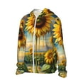 thumbnail image 2 of Haiem Artistic Oil Painting Sunflower UPF 50+ Fishing Shirts for Men Long Sleeve UV Sun Protection Hoodie Non-Mask Outdoor Hiking Shirts, 2 of 8