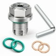 thumbnail image 1 of -1.5 X 15mm Oversize Piggyback Oil Drain Plug, Stainless Steel Self Tapping Oil Pan Thread Repair Kit, 1 of 7