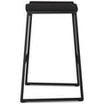 thumbnail image 3 of Amisco David 26 In. Counter Stool - Black Faux Leather / Black Metal, 3 of 9