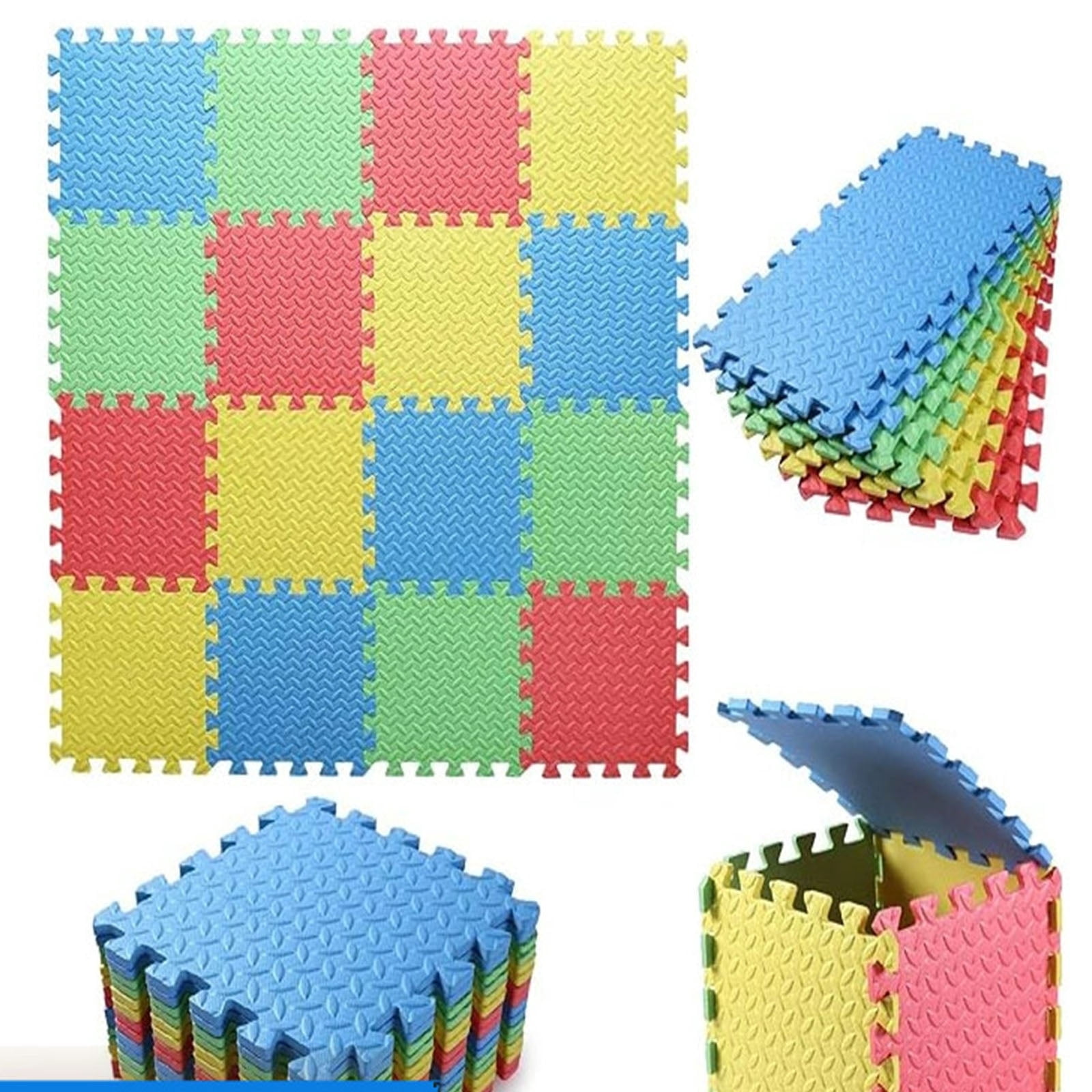 BESTSKY 2026 New Baby Play Mat,Eva Foam Puzzle Board,Thick and Waterproof Play Mats for Floor,18-Piece for Baby Playtime, Crawling, Floor Protection, Indoor Activities, Early Development.