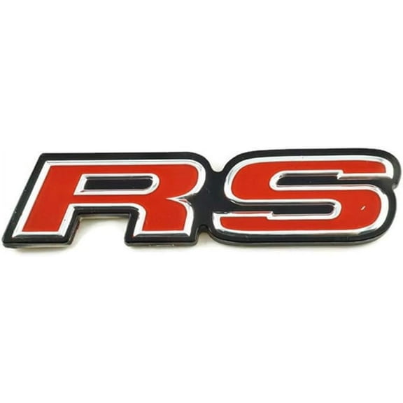 RED RS ABS PLASTIC LOGO EMBLEM STICKER DECAL BADGE FOR HONDA  Acura 11X3.0 cm Civic Fit Integra Accord