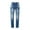 Light Blue, variant on WREESH Men's Jeans Casual Denim Cotton Straight Ripped Hole Trousers Pants Full Length Pants Black