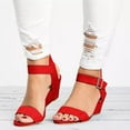 thumbnail image 5 of IUJSOY Heels for Women Open Toe Dress Shoes Platform Wedge Sandals Buckle Ankle Strap Pumps, 5 of 9