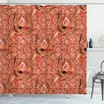 thumbnail image 1 of Ambesonne Peach Shower Curtain, Floral Vibrant Drawing, 69"Wx84"L, Peach Orange Black, 1 of 3
