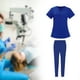 thumbnail image 5 of Conjunto de uniforme de trabajo para mujer, blusa y pantalones, ropa de trabajo cómoda, duradera y suave. Azul brillante S, 5 of 9