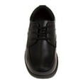 thumbnail image 4 of French Toast Little Kids Boys Jet Black Classy Lace-up Low Heel School Shoes, Size: 1, 4 of 7