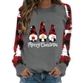 thumbnail image 1 of Chandail en Molleton de Noël pour Femmes Col Rond Pull Chaud Imprimé Mode Pull Mi-Long Veste de Vacances Xmas Cardigan à Manches Longues, 1 of 4
