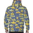 thumbnail image 7 of Sikiie Cartoon Submarines Men's Hoodie, Essentials Hoodie, Sweatshirt, Pullover Hooded Sweatshirt for Men-4X-Large, 7 of 7