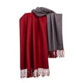 thumbnail image 3 of Bufandas de moda para mujer, cálidas, versátiles, chal, cómodas, informales, regulares, lisas, de poliéster., 3 of 4
