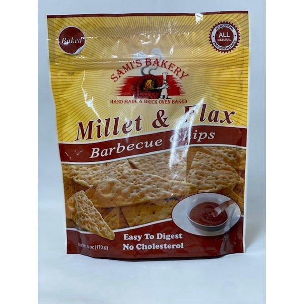 Sami's Bakery Low Carb Millet and Flax Bbq Pita Chips