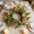 thumbnail image 4 of SIYTUAU 14 Inch Simulated Flower Wreath For Spring Summer Door Window Decoration S, 4 of 7