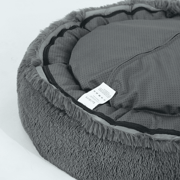 Kaidora Dog Bed, Calming Round Pet Bed with Plush Removable&Washable Cover