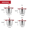 thumbnail image 4 of Juego De Ollas Arisha 8 Pzs Acero Inox Rh-022062, 4 of 7