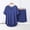 Blue-A, variant on Pajama Sets for Women 2 Piece Loose Fit Shorts and Short Sleeve Shirts Summer Fall Casual Pullover Lounge Sleepsuits Pink